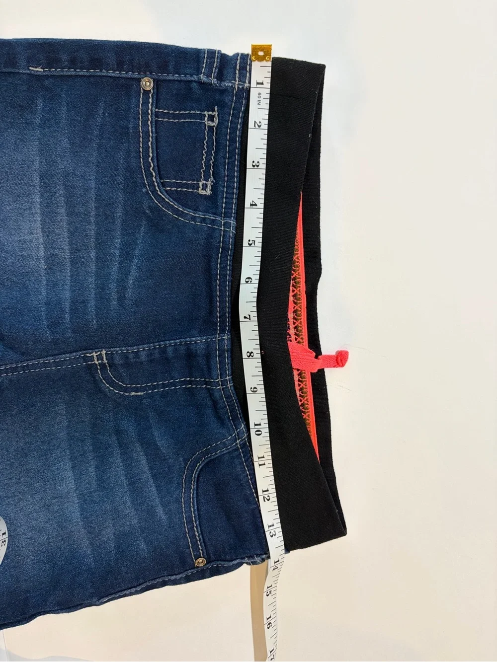 Squeeze Girls Size 14 Denim Bermuda Shorts Stretch Pull On Blue Jean Shorts
